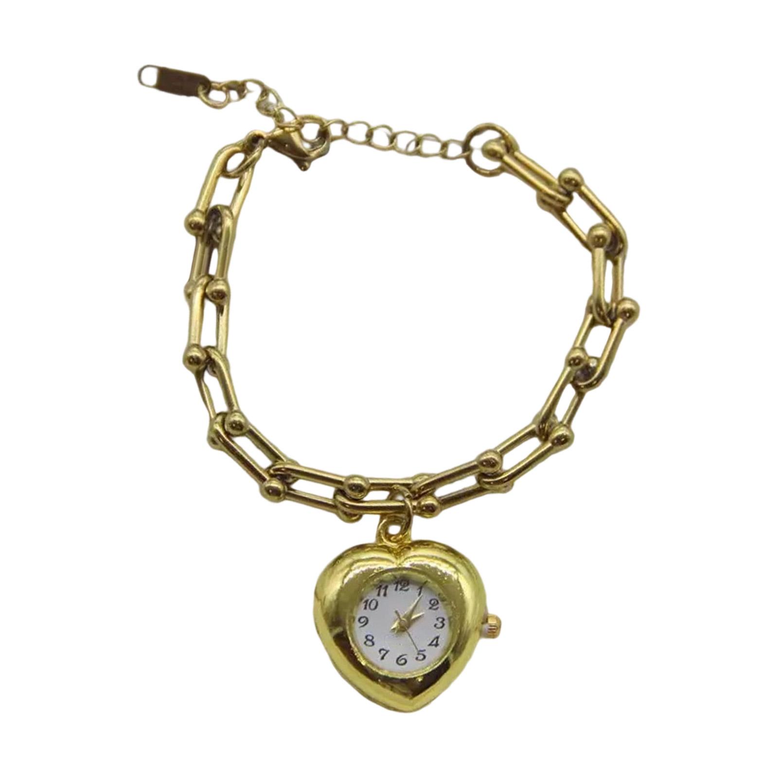 

Alloy Fringe Bracelet Featuring Stylish Pocket Watch Detailing and Adjustable Chain Link Handmade Wristchian золотий