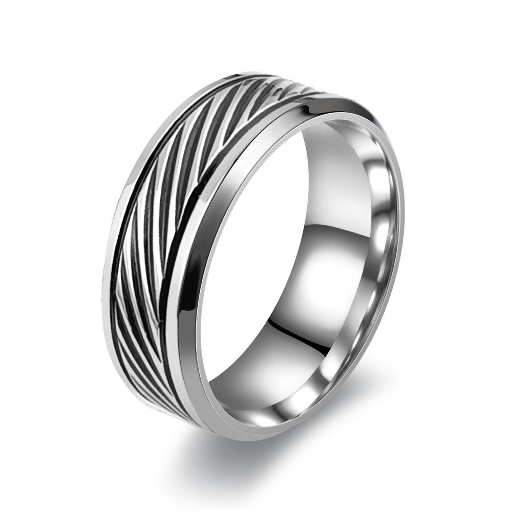 Men's Rotating Cross Titanium Steel Ring - European & American Style Stainless Steel Jewelry