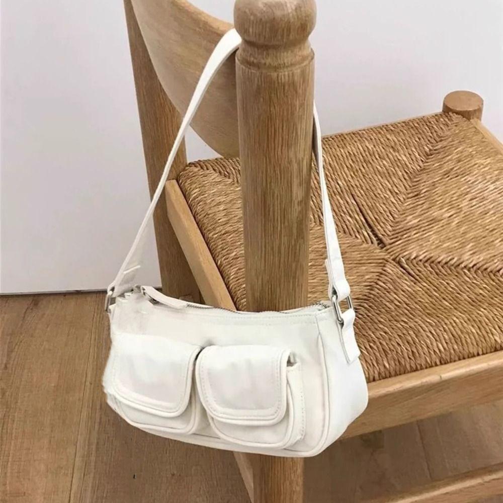 Multi Pocket Oxford Cloth Handbag Oxford Cloth Nylon Shoulder Bag Simple   Streetwear