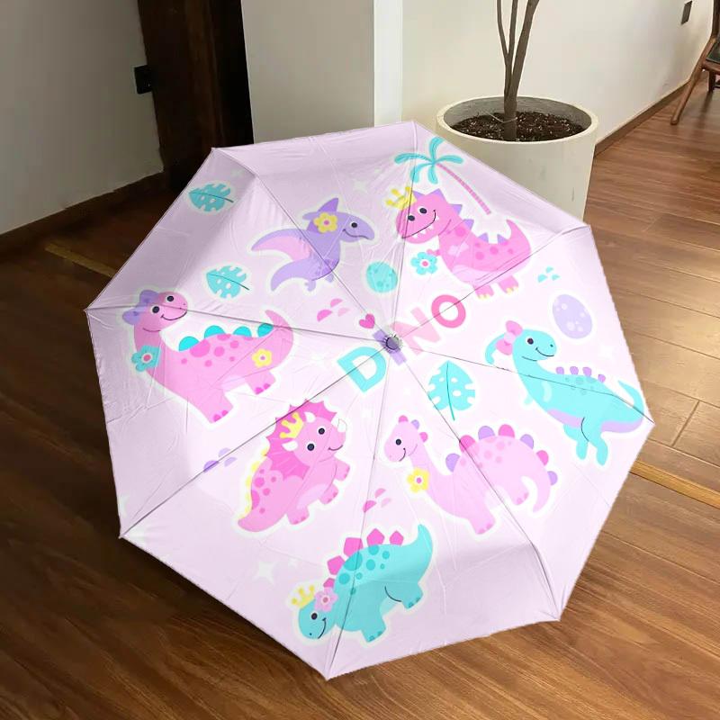 1pc Dinosaur Stickers for Party Favor Bags Umbrella with Plastic Handle,Suitable for All Seasons Home Travel Outdoor UmbrellaDD1445