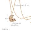 Rose Gold Color Moon Baby Pendant Necklace For Women Fashion Natural Zircon Pendant Child Jewelry Crystal Gift