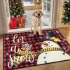 Christmas Decorative Carpet - Easy To Clean - Indoor and Outdoor Entrance Floor Mats, Porch Path Treads, Home Decor