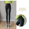 Nine-point Thin Sweatpants for Women's Spring and Autumn Wear Thin High-waisted Small Black Pants Large Size Tight Bear Ice Silk Leggings