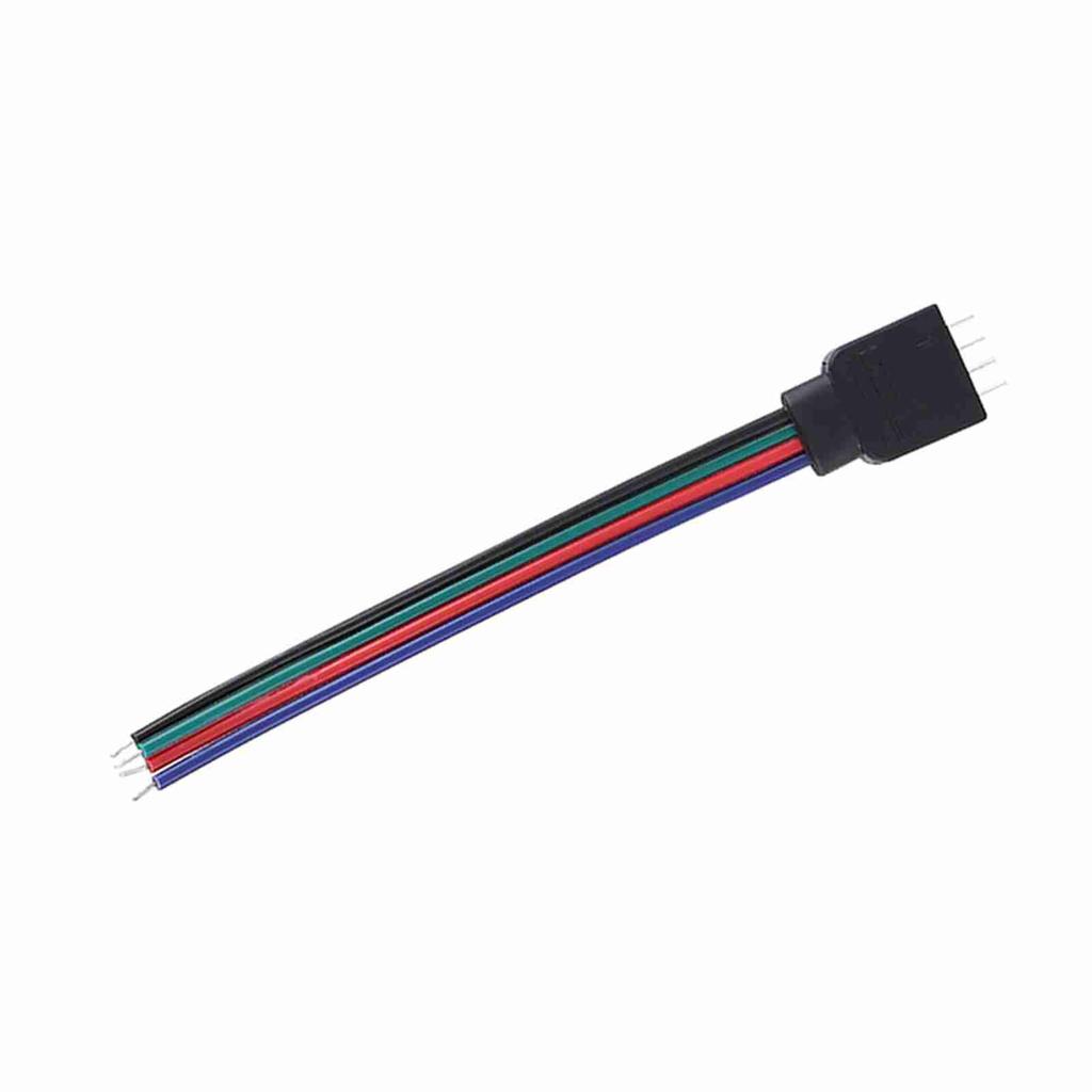 20pcs 4 Pin Cable Connector Wires for 5050 3528 3014 RGB LED Strip Lights 10cm Length Male