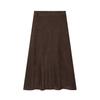European and American Style Suede Texture Vest and Midi Skirt Set - Autumn Collection