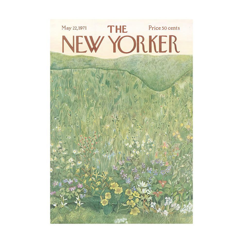 Poster Rivista New Yorker Pittura su Tela Impermeabile Decorazione Caffè Bar Casa Adatto per Soggiorno Camera da Letto 40x50cm