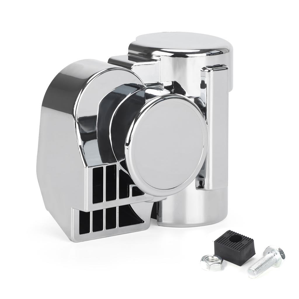 Universal 150DB Horns Loud Powerful Dual-Tone Compact Electric Air Horn for Motorcycles Cars Boats Atv Chrome 12V