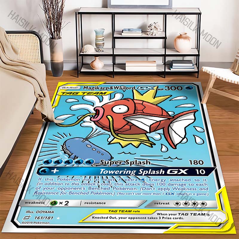 

Multiple sizes P0kemon Cards Magikarp Pattern Carpets for Living Room Bedroom Bedside Floor Mat Area Rug Home Decor Luxury Gifts 40cm x 60cm