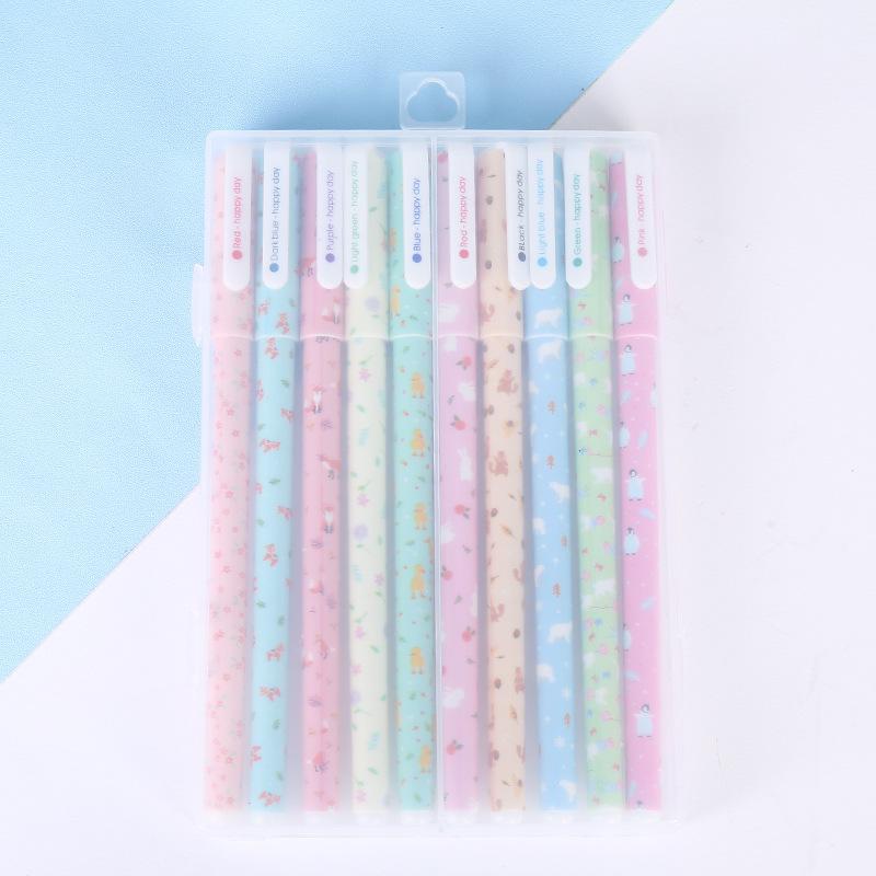 

10 Pcs Color Pen Set Neutral Pen for Office Work, Brushing Questions, Signing Writing, Diaries, Notes, Student Classroom Prizes, Friend Party Gifts Random style 10Pcs