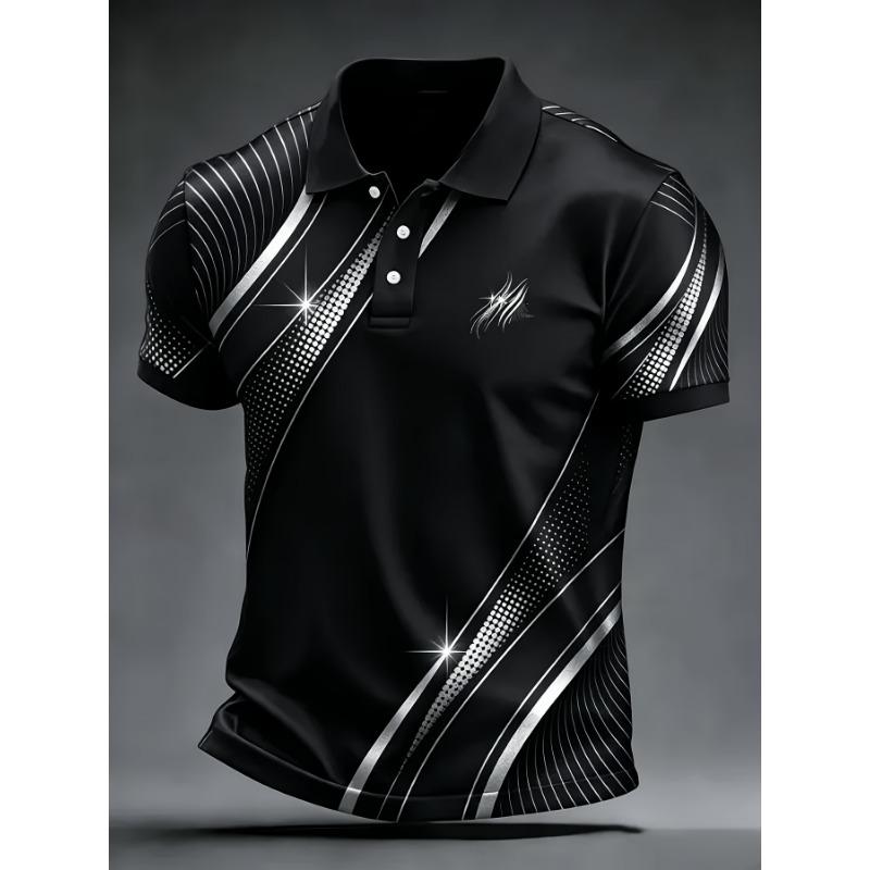 Men's Print Golf Polo Shirt Short Sleeve Micro Elastic Polyester Outdoor Casual Summer Streetwear Daily Wear