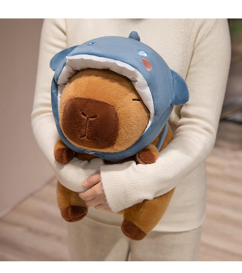 Capybara Plush Toy: Cartoon Backpack & Removable Doll