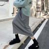Skirt Women Spring Autumn Midi Knit High Waist A-Line Slim Knee Length Draping Bodycon Skirt
