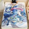 Süße Pokémon-Muster Flanelldecke, Hohe Qualität, Bequem für alle Jahreszeiten, Heimdekoration, Wärme und Komfort, Perfekt für Geschenke.