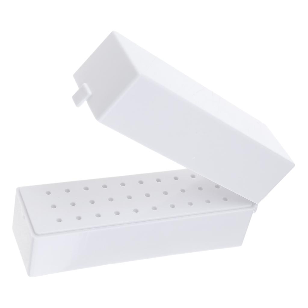 30/48 Holes Nail Drill Bits Storage Box Nail Grinding Head Holder Stand Display Container Milling Cutter Manicure Tool