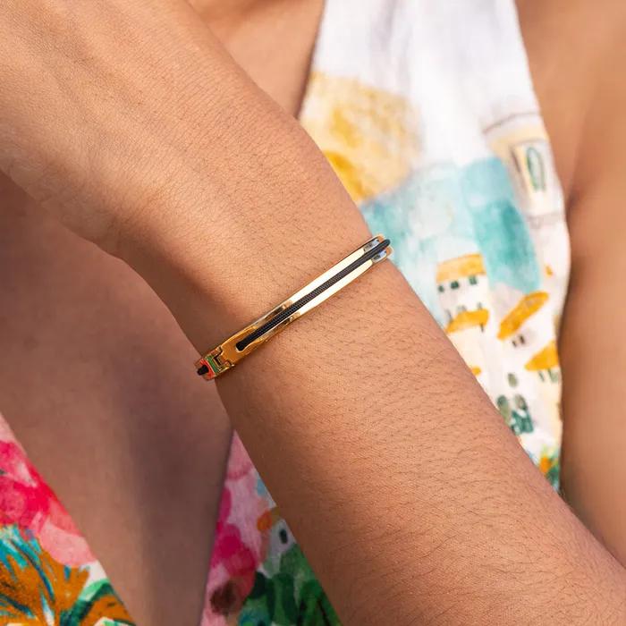 (Women's) Maya Lu 6 Bracelet - Black X Gold