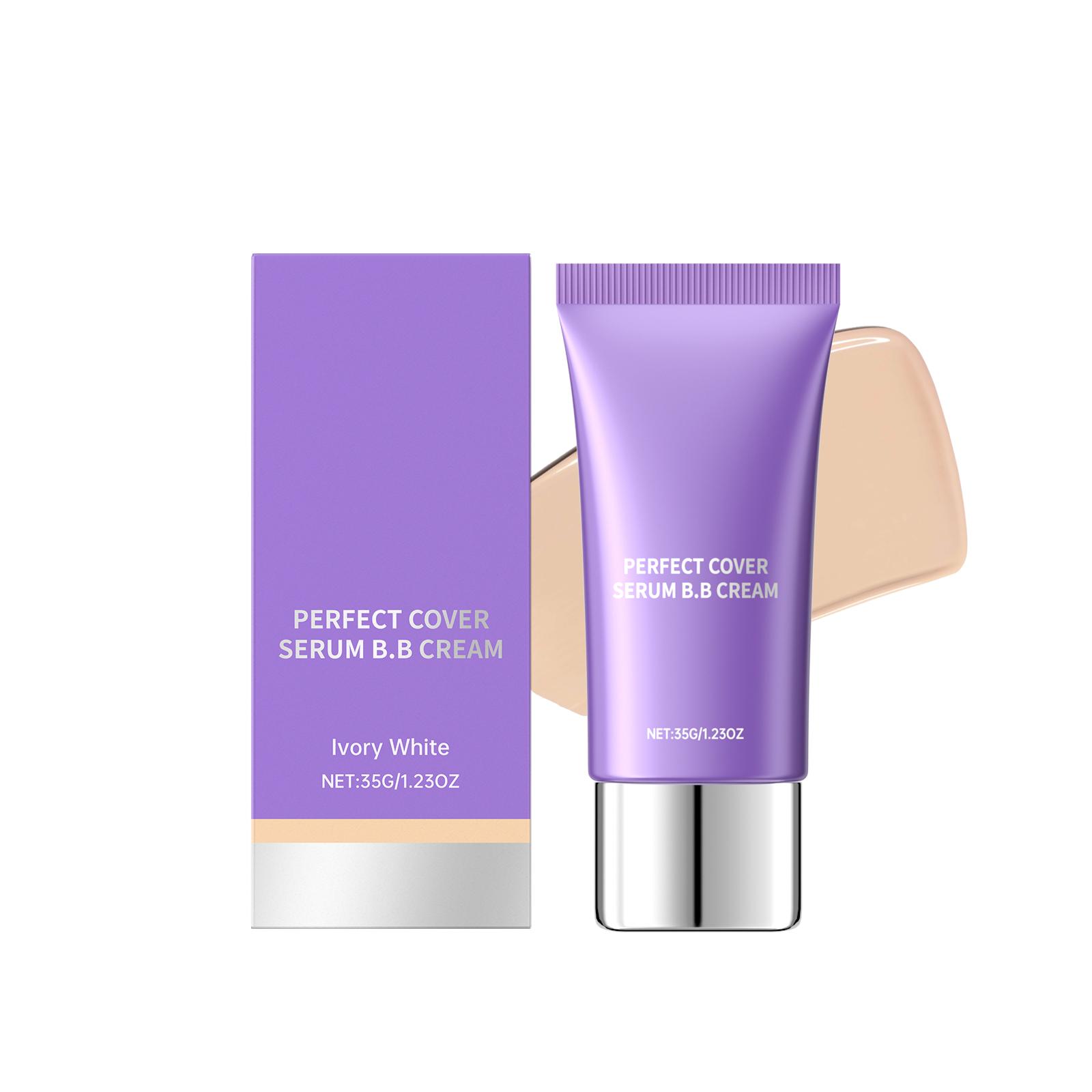 AMZ Cover Serum BB-крем, 3 оттенка (Слоновая кость/Натуральный/Глубокий), Легкий увлажняющий консилер, Стойкая тональная основа, Увлажняющая тональная основа 35 г слоновая кость