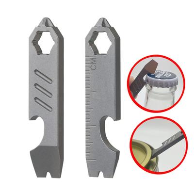 New TC4 Alloy Pry Bar Bottle Opener Hexagonal Keys EDC Outdoor Tools Multifunctional Equipment Camping Portable Strong Hardnes