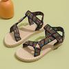 Women's Fashion Trend School Beach Non-slip Wear Soft Soled Velcro Flat Sandals