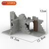 MOC Parts Military Battlefield WW2 Ruins Weapons Fortress Blockhouse Model Building Blocks Army Architecture Bricks Toy Kid Gift