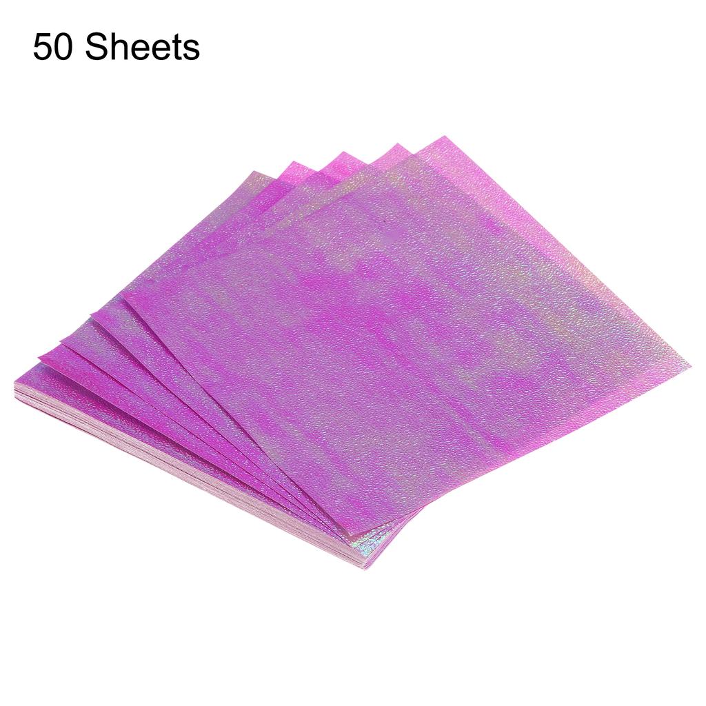50 Sheet Glitter Origami Paper 4x4/6x6 Inch Shiny Sparkly Square Folding Paper 10x10cm Iridescent Paper for DIY Art, Craft Decor