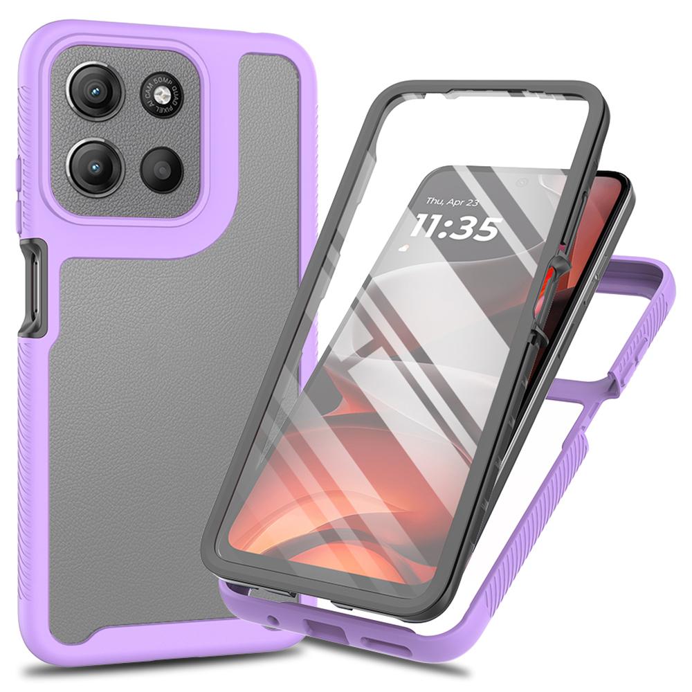 Clear Case for Motorola Moto E15 4G/G15 4G/G05 4G PC+TPU Phone Back Cover with PET Screen Film