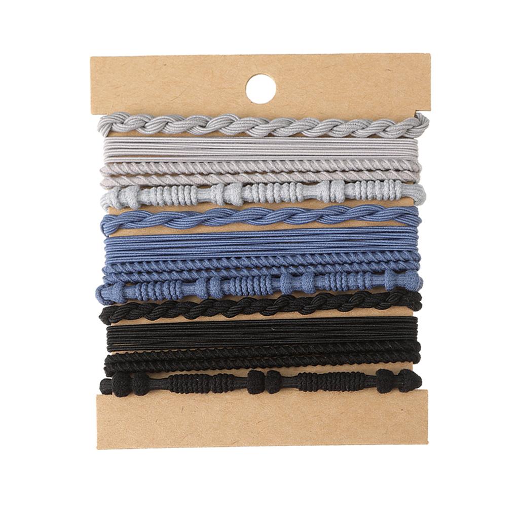 12Pcs Korean Strong Women Hair Scrunchies Girls Elastic Hair Rubber Bands Ponytail Hair Holders Nylon Hair Ties Hair Accessories