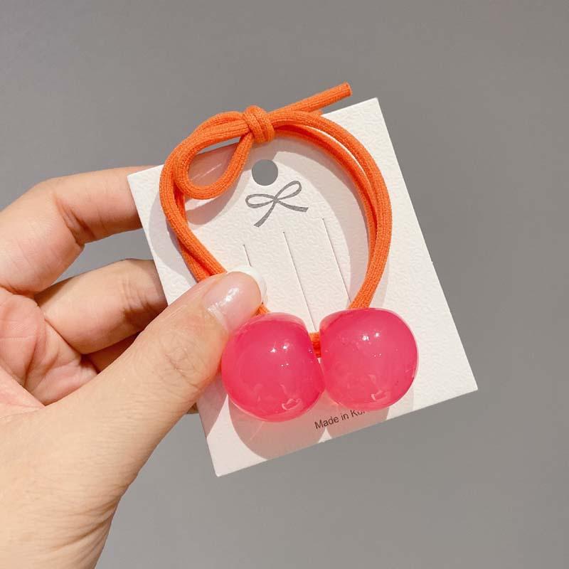 2025 Spring Summer New Colorful Ball Jelly Hair Ties, Cute Elastic Bands for Girls,  Sweet Versatile Hair Accessories for Kids