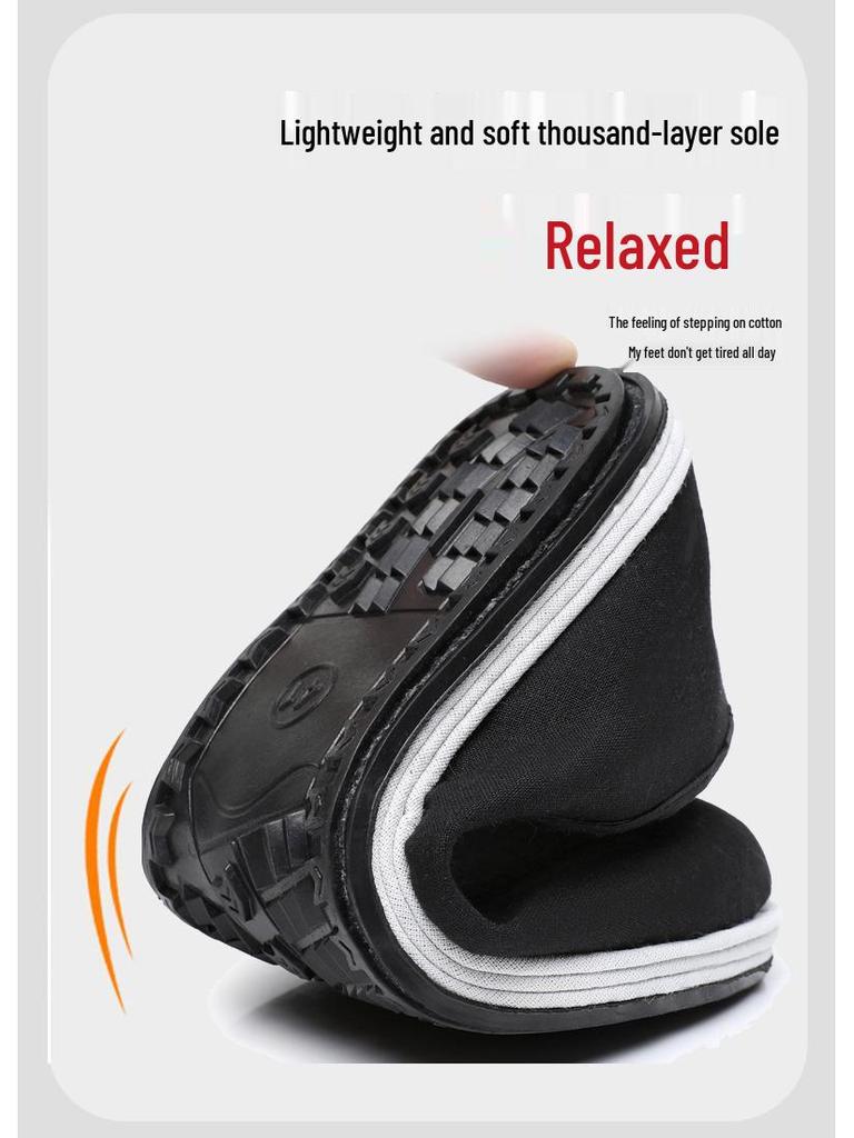 Herren High-End Geruchsresistente Slipper Stoffschuhe mit Weicher Tausendschichtsohle