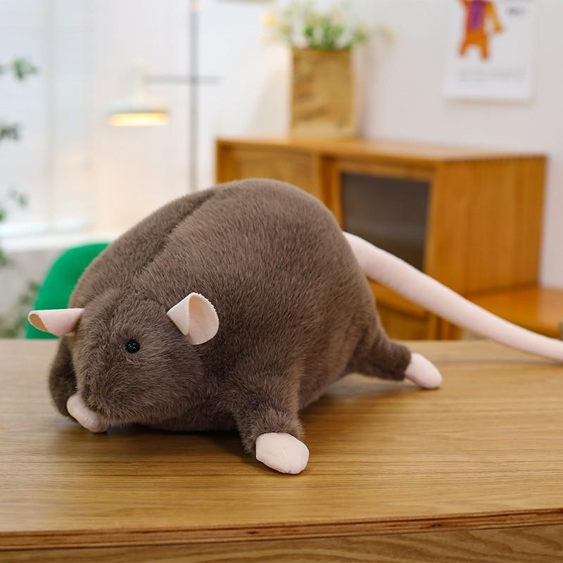 Creative 35/50cm Big Mouse Doll Plush Cartoon Flower Branch Rat Doll Oversized Soft Animal Figure Kids Gift Birthday