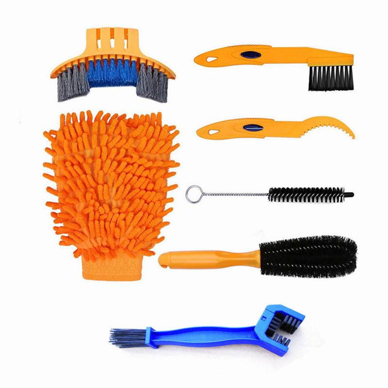 Portable Mountain Bike Chain Cleaner & Maintenance Brush Kit