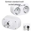 Multifunction Wall Plugs Adapters Convert German/French Outlet to 2 EU Socket with USB Port Electrical Converter Tool