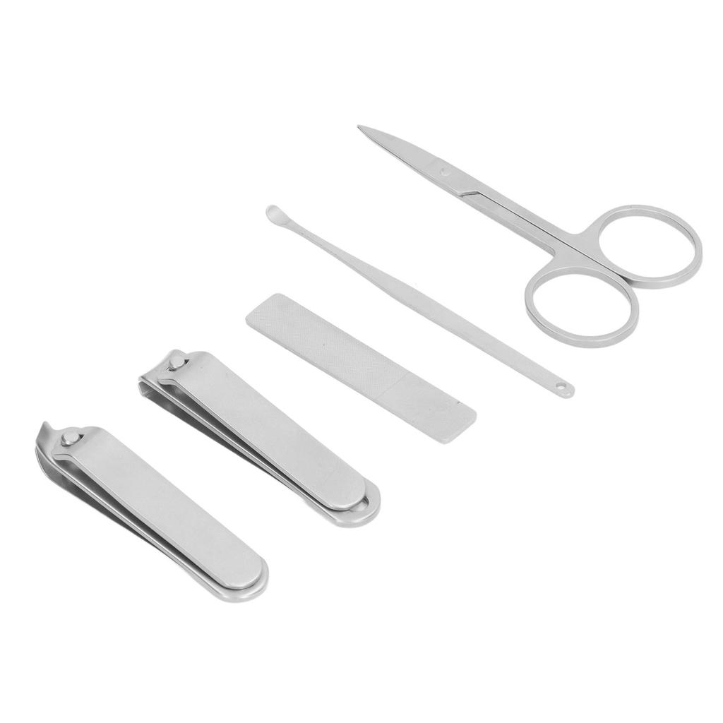 5Pcs Nail Clipper Set Stainless Steel High Sharpness Wide Application Manicure Set for Finger Nail
