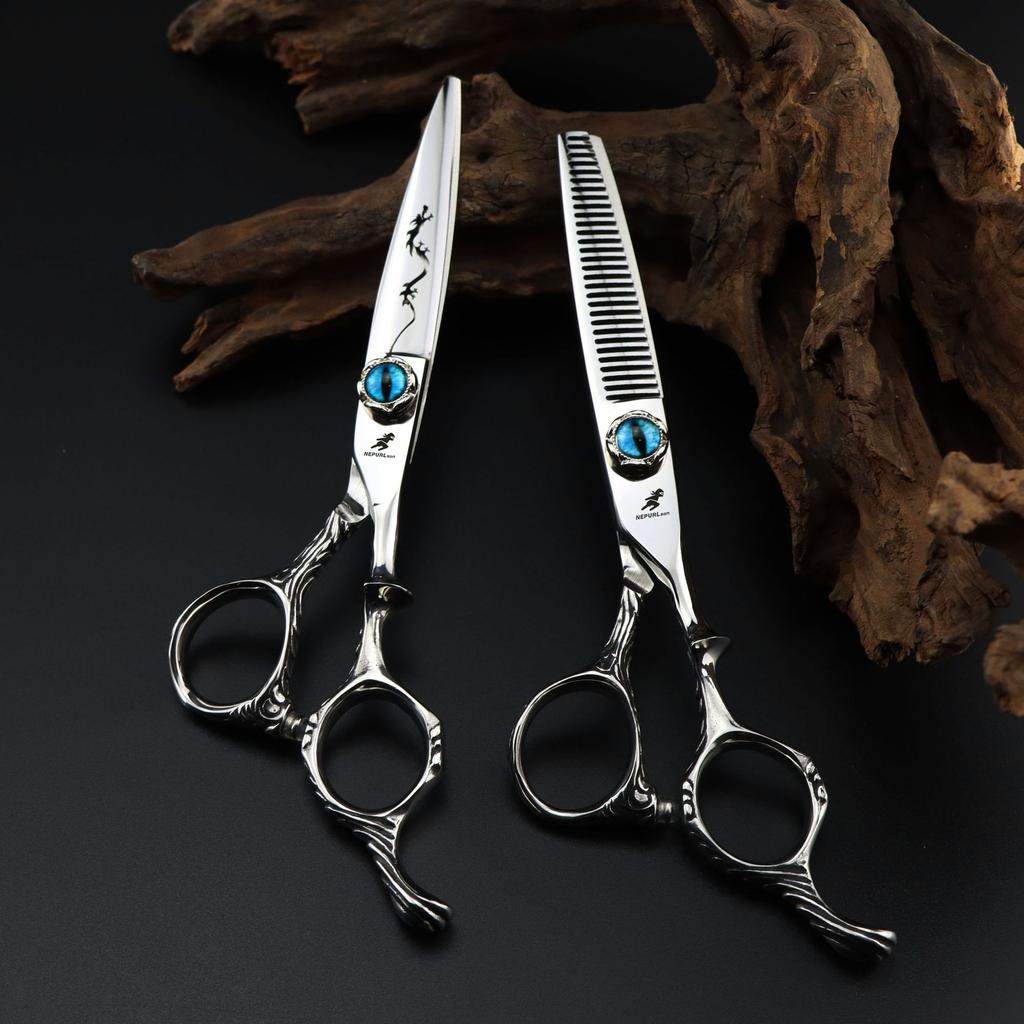 6.0 Inch Knife Head Dragon Pattern, Hair Scissors, Hair Scissors, Flat Scissors, Tooth Scissors, Thin Scissors, Special For Hair Salons