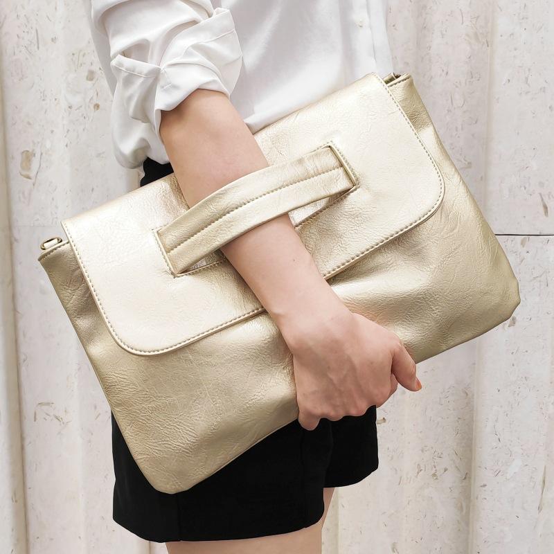 Handbag Women PU Fashion Simple Office Lady Shoulder Bag Handbag Euro-America Style High-Capacity with Shoulder Straps