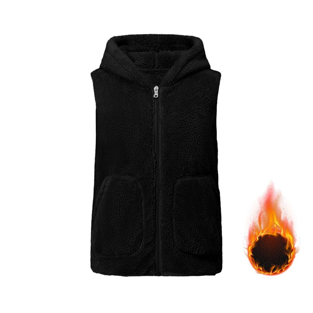 Women's Fall And Winter Temperament Double-Sided Coral Velvet Thickened And Padded Warm Plus Size Waistcoat Vests