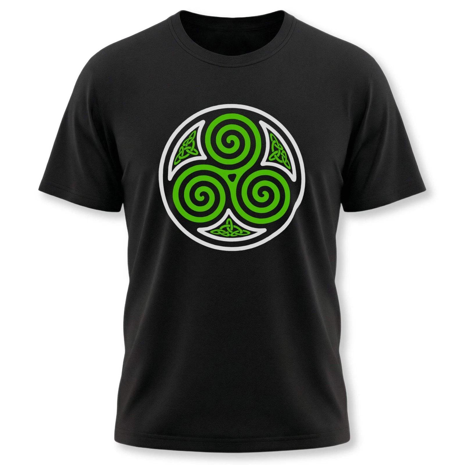 Celtic Triskelion T-Shirt | Triple Spiral Triskele Symbol Graphic Tee Shirt L