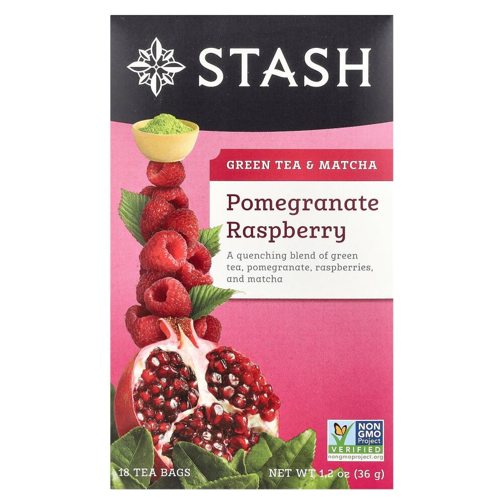 Starcity Green Tea & Matcha with Pomegranate & Raspberry, 18 Tea Bags, 36g (1.2oz)