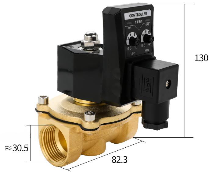 220VAC 24VDC Brass Valve with Automatic Switch of Electronic Drain Valve for Air Compressor