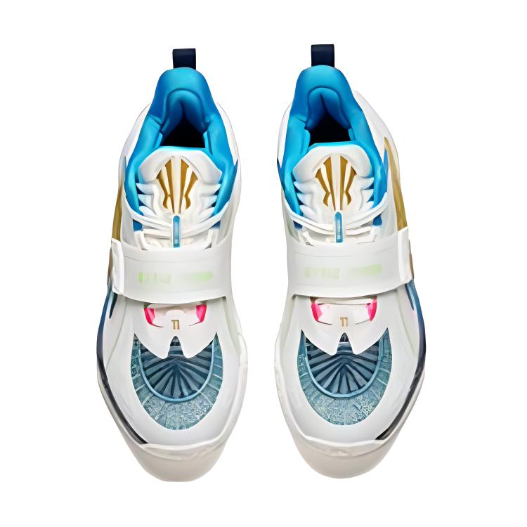 Anta Kai 1 Playoffs Home (GS) Kids Sneakers White Blue Dark-Blue 312431199-2