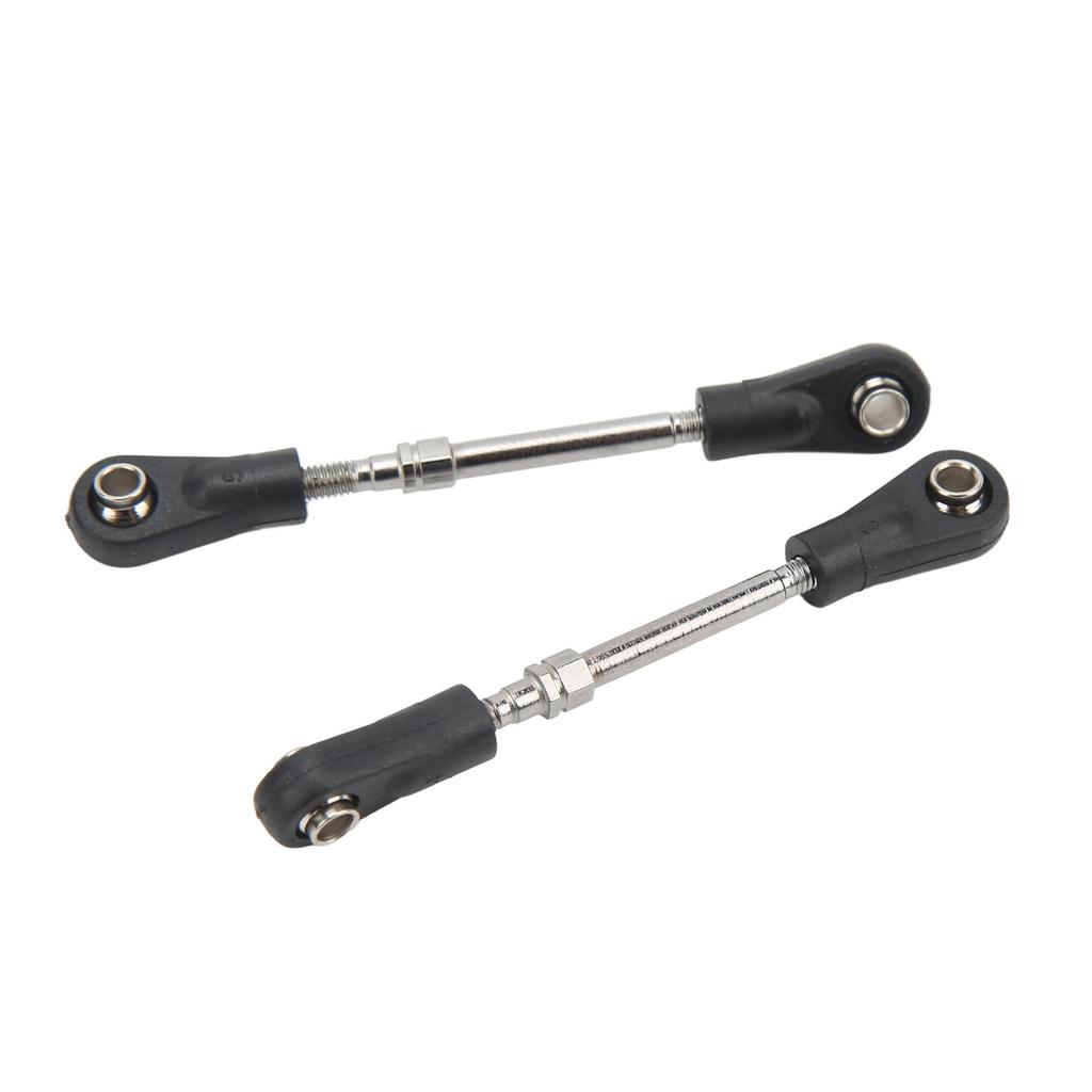 2pcs RC Servo Pull Rod RC Servo Connecting Rod for ZD Racing 10421 110 RC Car Black Silver