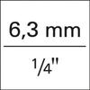 Porte-embouts avec mandrin de serrage rapide 1/4'', Long. : 37 mm