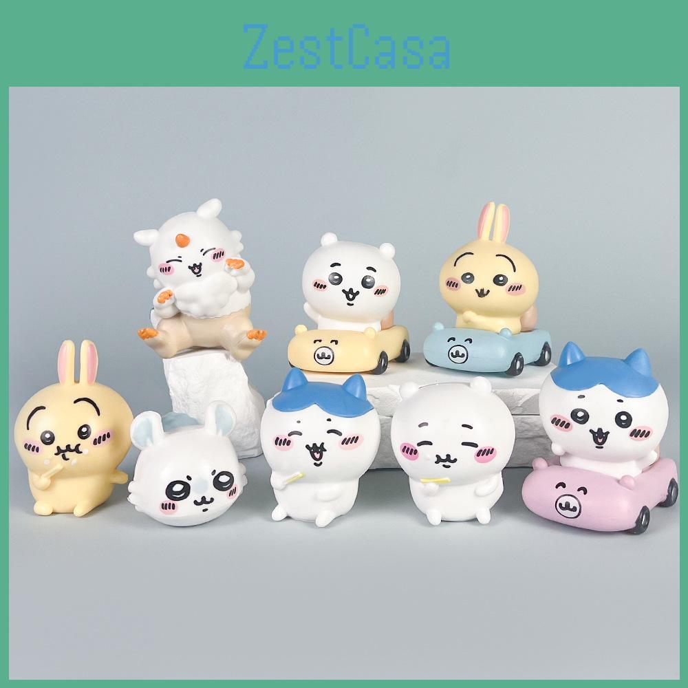 Joke Chiikawa Bear Usagi Pvc Decor Figurine Set With Expressive Facial Features