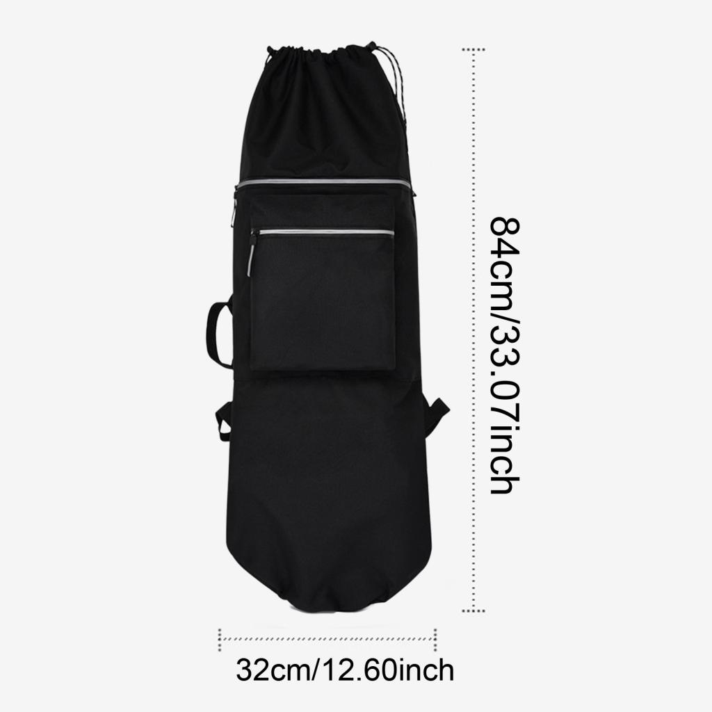 

Skateboard Carry Pouch Adjustable Shoulder Straps Skate Pouch Longboard Carry Case Resistant Skate Cruiser Decks Cover чорний