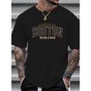 European Size A New Stylish And Personalized Boston Letter Print Casual And Comfortable Sports T-Shirt, Perfect for a Cool And Fashionable Summer