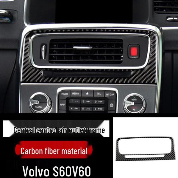 Interiérové obložení z uhlíkových vláken pro Volvo S60L/V60: Nálepky řadicí páky, stahování oken a výdechu vzduchu