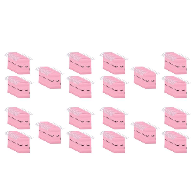 

200 Pieces Eyelash Aftercare Bags Plastic Makeup Bags Toiletry Makeup Pouch Cosmetic Travel With Drawstring Pink,S-B61B