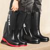 New Men's Long Tube Rain Boots Non-slip Waterproof Safety Work Shoes Fishing Shoes Platform Knee-high Rain Boots Galoshes 39-44