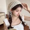 Bohemian Crochet Knit Headband with Tassel - Versatile Retro Ethnic Style Hair Accessory Scarf