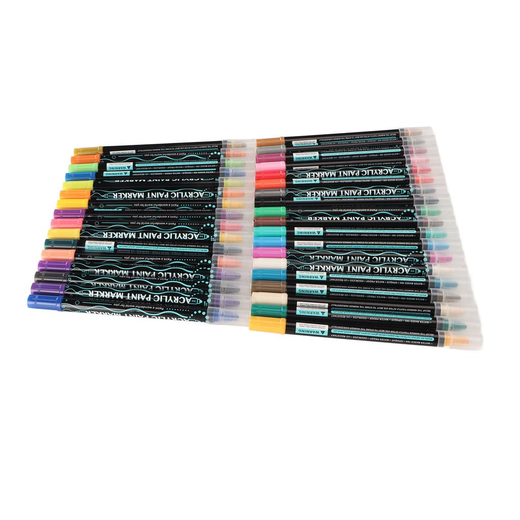 Akrylové fixy s dvojitým hrotem Vodotěsné Bez zápachu Hladké Akrylové fixy Sada pro DIY