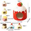 Pet Products Ceramic Hamster Nest Cake Shaped Cute Pet Small House Creative Cooling Hamster Bed Bird